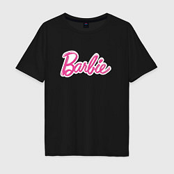 Мужская футболка оверсайз Barbie title