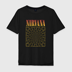 Мужская футболка оверсайз Nirvana лого