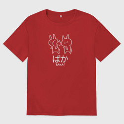 Мужская футболка оверсайз Кролики - дурак