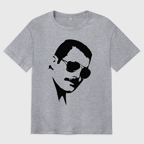 Мужская футболка оверсайз Queen head / Меланж – фото 1