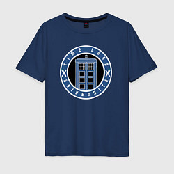 Футболка оверсайз мужская Time lord university, цвет: тёмно-синий