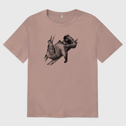 Мужская футболка оверсайз Коала отдыхает