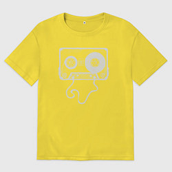 Футболка оверсайз мужская Кассетка, цвет: желтый