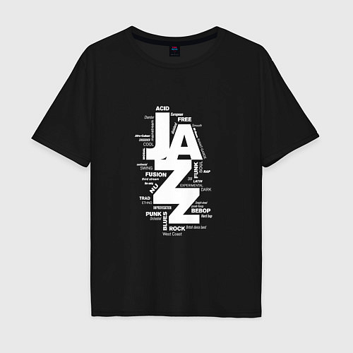 Мужская футболка оверсайз Jazz Styles BW1 / Черный – фото 1