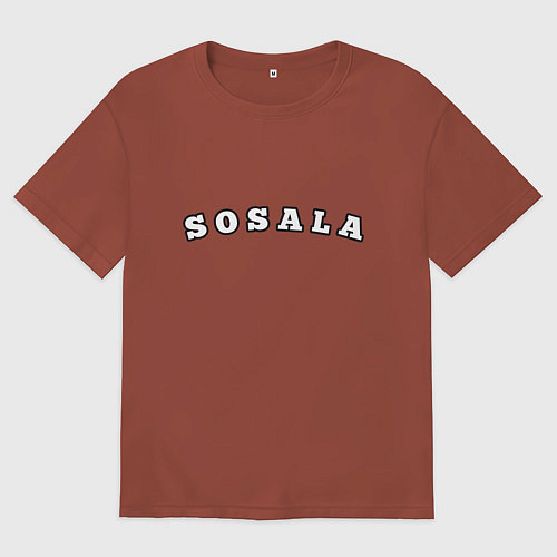 Мужская футболка оверсайз Sosala / Кирпичный – фото 1