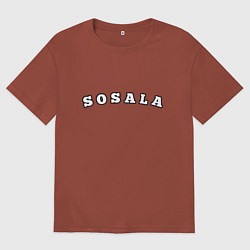 Футболка оверсайз мужская Sosala, цвет: кирпичный