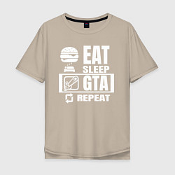 Мужская футболка оверсайз GTA на повторе
