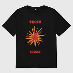 Мужская футболка оверсайз Корфу - Греция