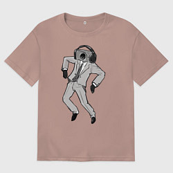 Футболка оверсайз мужская Camera man, цвет: пыльно-розовый