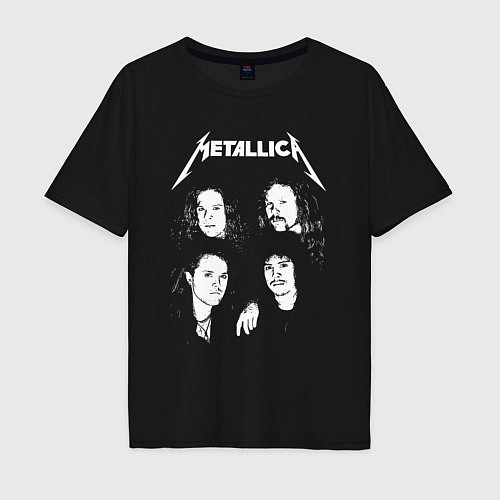 Мужская футболка оверсайз Metallica band / Черный – фото 1