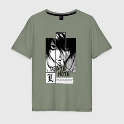 Мужская футболка оверсайз Death Note - L