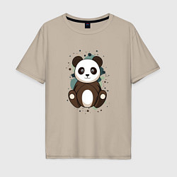 Мужская футболка оверсайз Странная панда