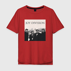 Футболка оверсайз мужская Тру фанат Joy Division, цвет: красный