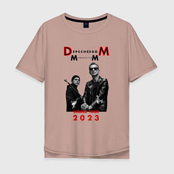 Футболка оверсайз мужская Depeche Mode 2023 Memento Mori - Dave & Martin 03, цвет: пыльно-розовый