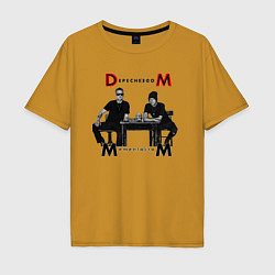 Футболка оверсайз мужская Depeche Mode 2023 Memento Mori - Dave & Martin 02, цвет: горчичный