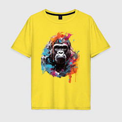 Мужская футболка оверсайз Граффити с гориллой