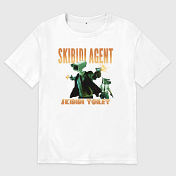 Мужская футболка оверсайз Skibidi toilet agent