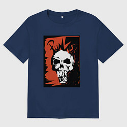 Мужская футболка оверсайз Punks skull