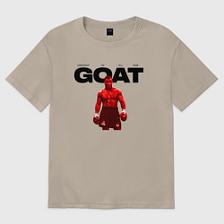 Футболка оверсайз мужская GOAT - Mike Tyson, цвет: миндальный