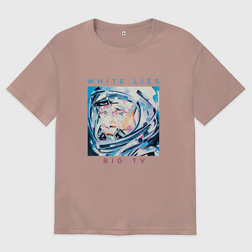 Мужская футболка оверсайз White Lies - Big TV / Пыльно-розовый – фото 1