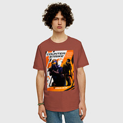 Футболка оверсайз мужская КС 2 Азимов, цвет: кирпичный — фото 2