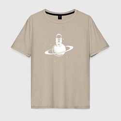 Мужская футболка оверсайз Путешествие на Сатурн