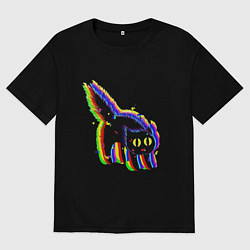 Мужская футболка оверсайз Глюк кот - Technical Glitch