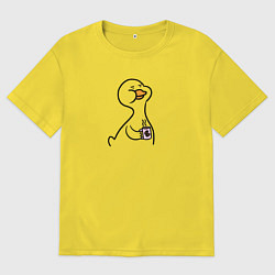 Футболка оверсайз мужская Гусь с утра, цвет: желтый