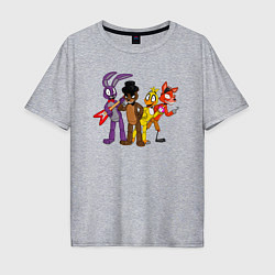 Футболка оверсайз мужская Команда FNAF, цвет: меланж
