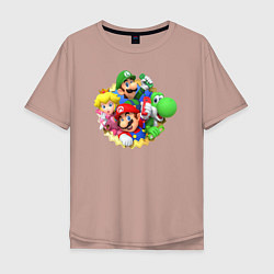 Мужская футболка оверсайз Команда Марио