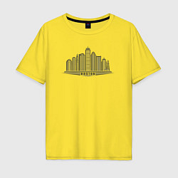 Футболка оверсайз мужская Boston city, цвет: желтый