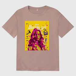Футболка оверсайз мужская Barbie girl, цвет: пыльно-розовый