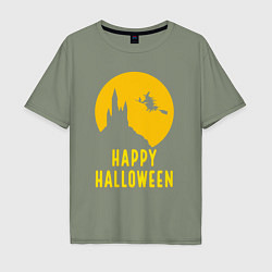 Мужская футболка оверсайз Halloween witch