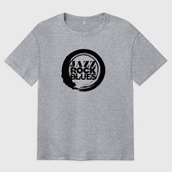 Мужская футболка оверсайз Jazz rock blues 1