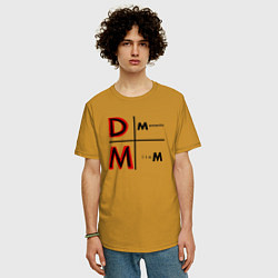 Футболка оверсайз мужская Depeche Mode - Memento Mori Logo, цвет: горчичный — фото 2