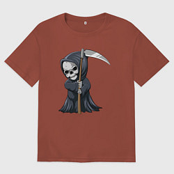 Мужская футболка оверсайз Смерть с косой