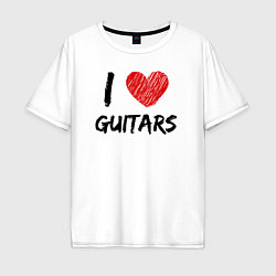 Мужская футболка оверсайз Люблю гитары
