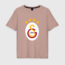 Футболка оверсайз мужская Galatasaray fc sport, цвет: пыльно-розовый