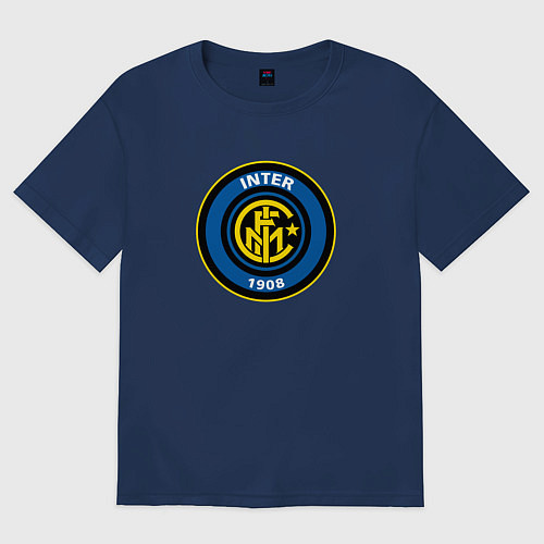 Мужская футболка оверсайз Inter sport fc / Тёмно-синий – фото 1