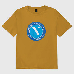 Футболка оверсайз мужская Napoli fc sport, цвет: горчичный