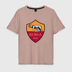 Футболка оверсайз мужская Roma sport fc, цвет: пыльно-розовый