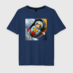 Мужская футболка оверсайз Матрешка астронавт
