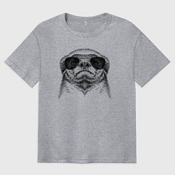 Мужская футболка оверсайз Медоед в очках