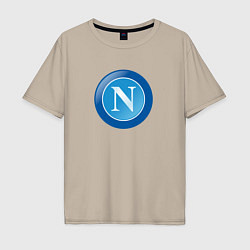 Футболка оверсайз мужская Napoli sport club, цвет: миндальный
