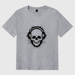 Мужская футболка оверсайз Смеющийся череп