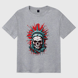 Мужская футболка оверсайз Зомби Статуя Свободы