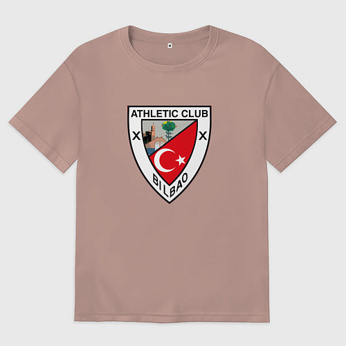 Мужская футболка оверсайз Атлетик Б / Пыльно-розовый – фото 1