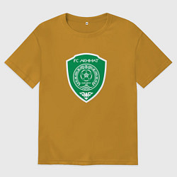 Футболка оверсайз мужская Футбольный клуб Ахмат кавказ, цвет: горчичный