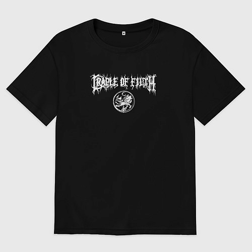 Мужская футболка оверсайз Cradle of Filth: emblem / Черный – фото 1