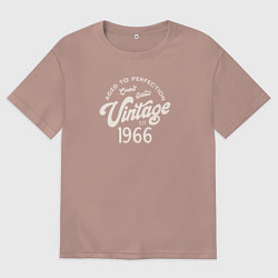 Футболка оверсайз мужская 1966 год, выдержанный до совершенства, цвет: пыльно-розовый